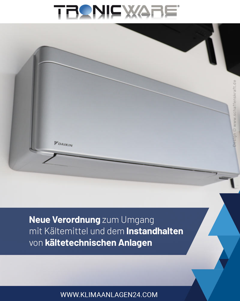 Klimaanlage mit neuer Verordnung zur Wartung.