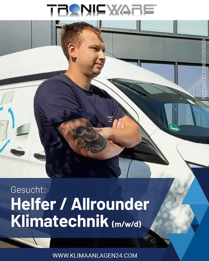 Jobangebot: Helfer Klimatechnik gesucht.